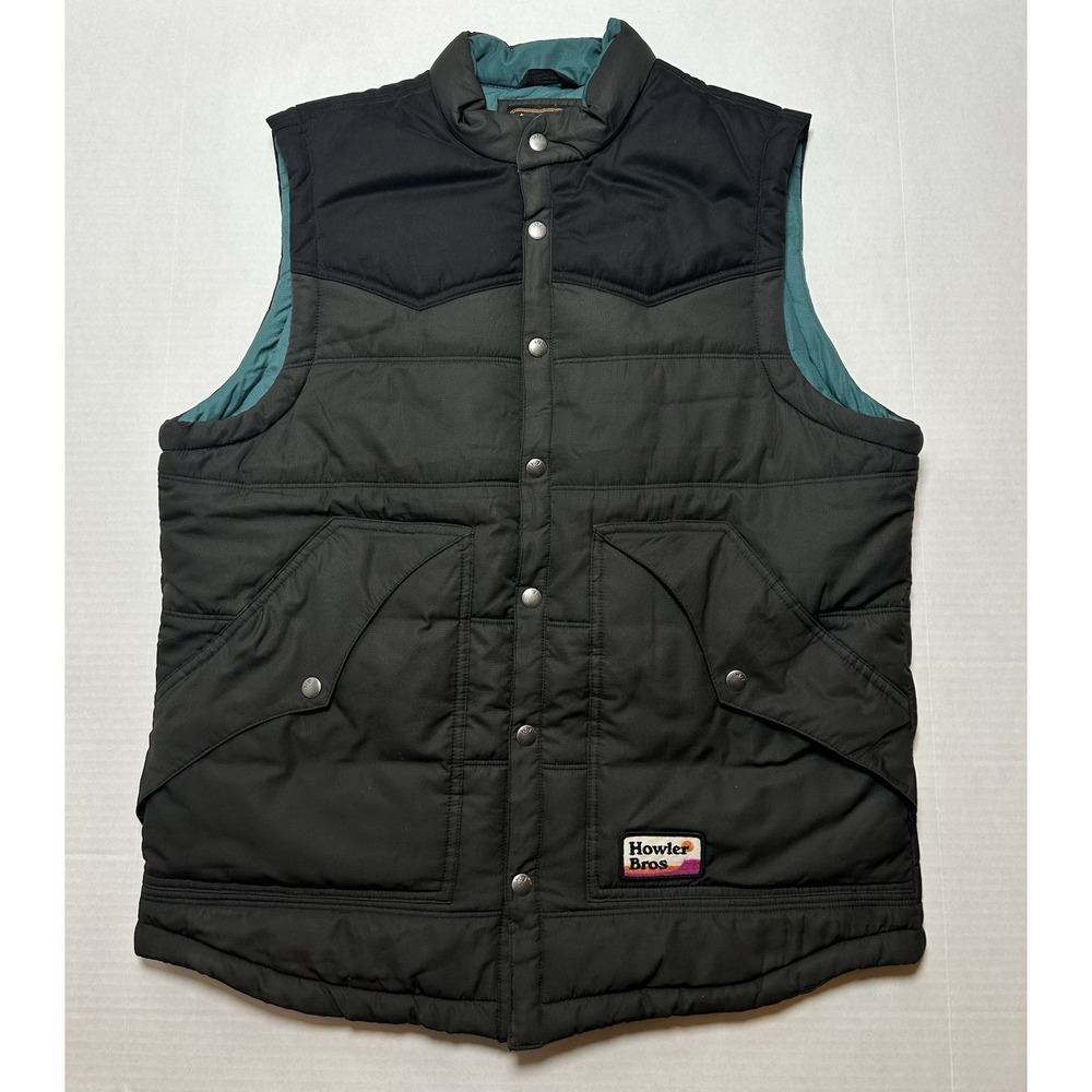 Howler Brothers Jacket Men's Large Rounder Vest Puffer Parka Outdoors Hiking EUC